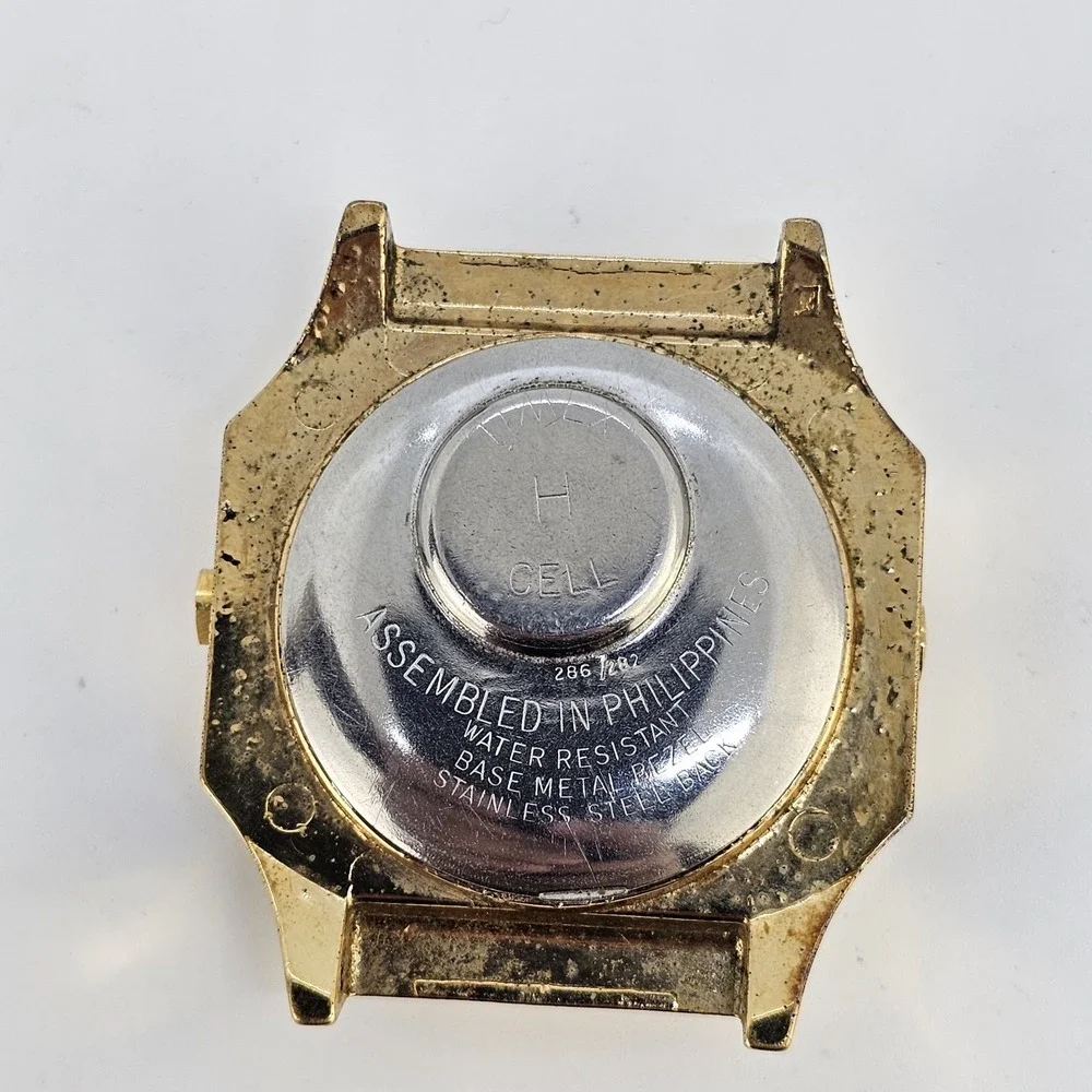 VTG Timex H‎ Cell Men's Watch 34MM PARTS ONLY TESTED NOT WORKING